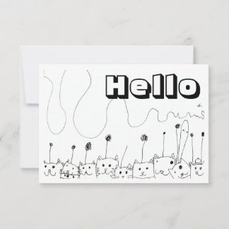 Alien Cats Note Card