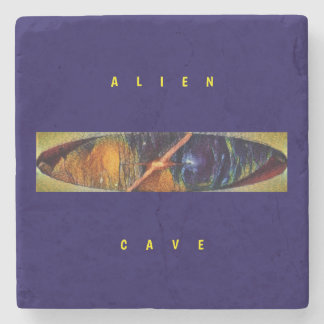 Alien Cave - Purple  Stone Coaster
