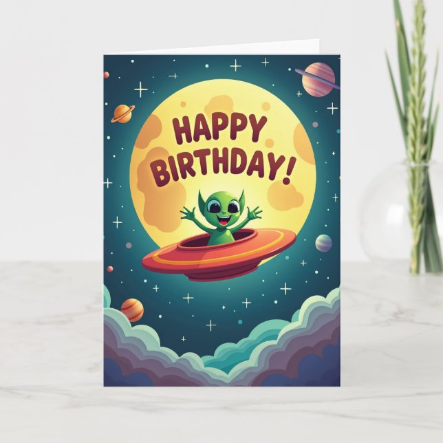 Alien Celebration Card (Front)