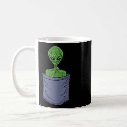 Alien Chest Pocket Ufo Conspiracy Alien  Coffee Mug