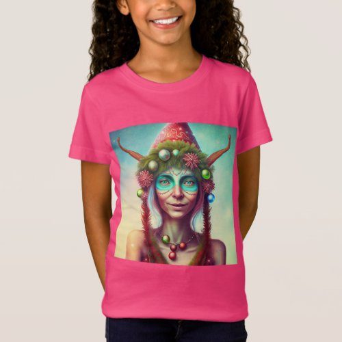  Alien Christmas  Hippie Elf Gift T_Shirt
