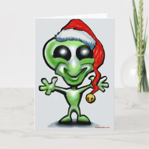 Alien Christmas Holiday Card