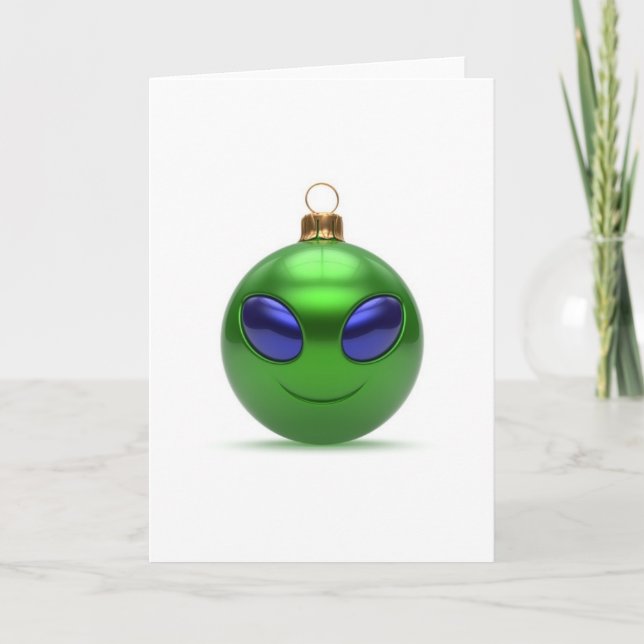 Alien Christmas Holiday Card (Front)