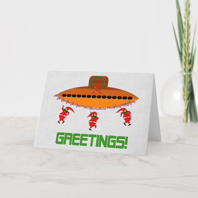 Alien Christmas Holiday Card (Front)