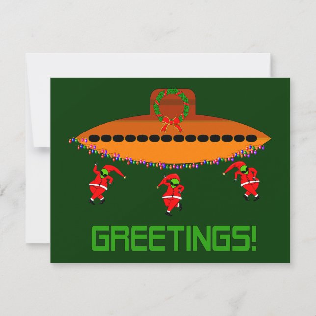 Alien Christmas Invitation (Front)