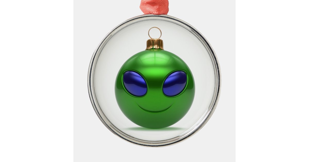 Alien Christmas Metal Ornament Zazzle