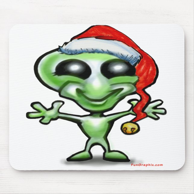 Alien Christmas Mouse Pad (Front)