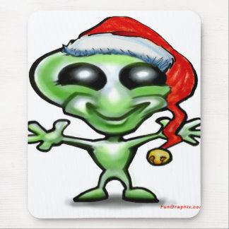 Alien Christmas Mouse Pad