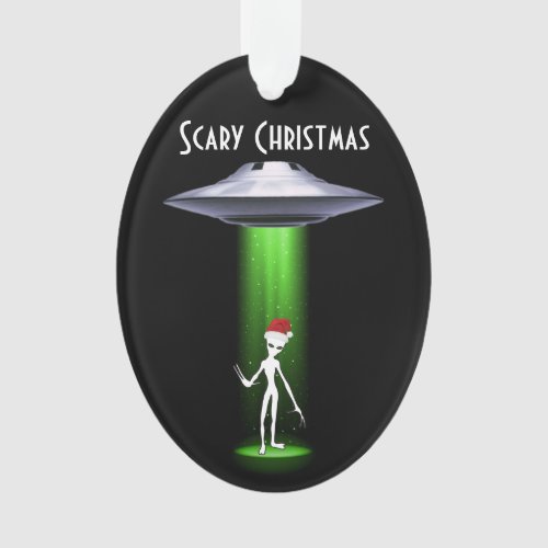 Alien Christmas UFO Funny Festive Fabulous Ornament