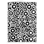 Alien Circuit Abstract - White on Black (Front)