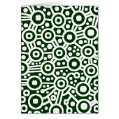 Alien Circuit Abstract - White on Dark Green (Front)