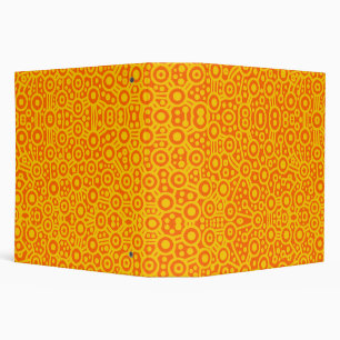 Alien Circuits - Amber on Orange (2.0in) Binder