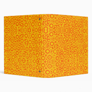Alien Circuits - Amber on Orange 3 Ring Binder