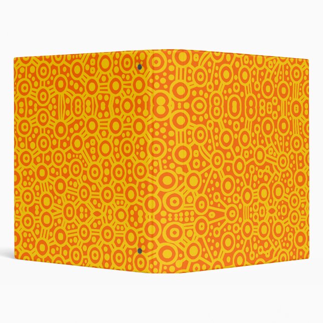 Alien Circuits - Amber on Orange 3 Ring Binder (Background)
