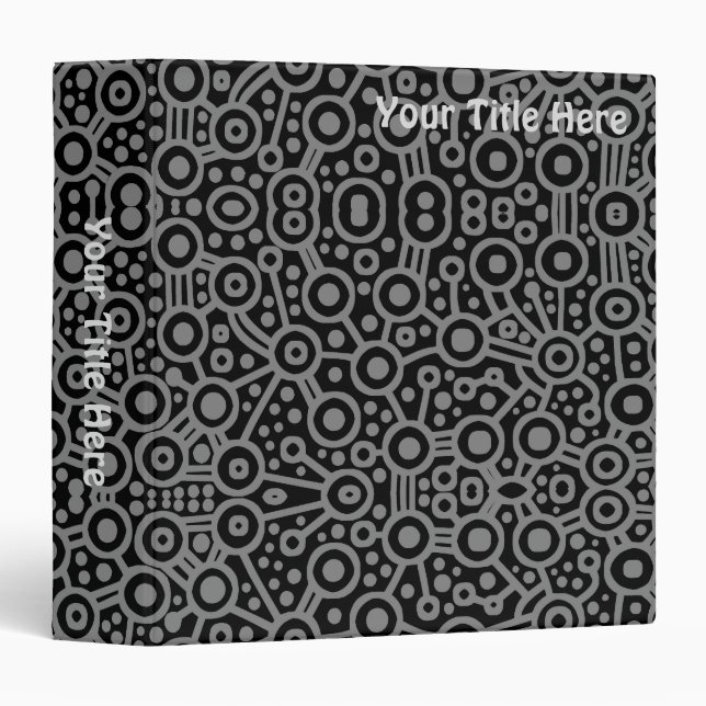Alien Circuits - Shades of Gray (1.5in) 3 Ring Binder (Front/Spine)
