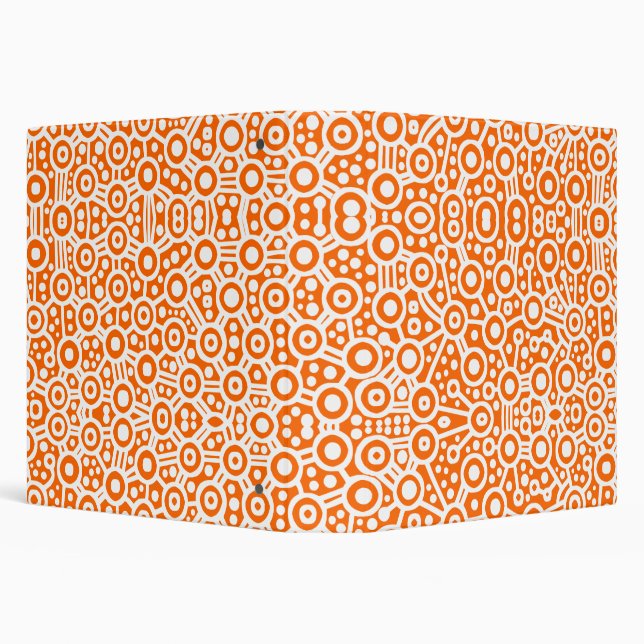 Alien Circuits - White on Orange (1.5in) Binder (Background)