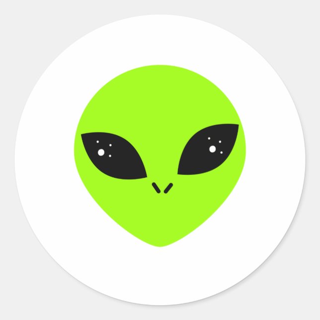 Alien  classic round sticker (Front)