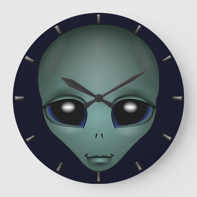 Alien Clock ET Gift Alien Decor Alien Gifts (Front)