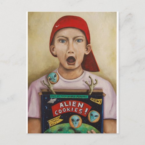 Alien Cookies Postcard
