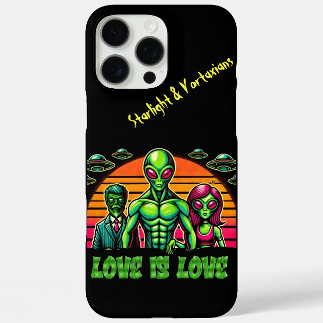 Alien Couple in Galactic Affection Case-Mate iPhone Case (Back)