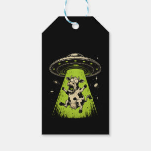 Alien Cow Abduction Weirdcore Surreal Gift Tags