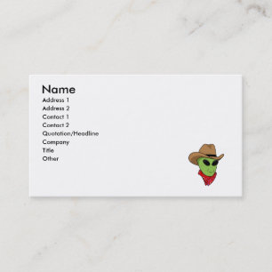 Alien Cowboy Business Card