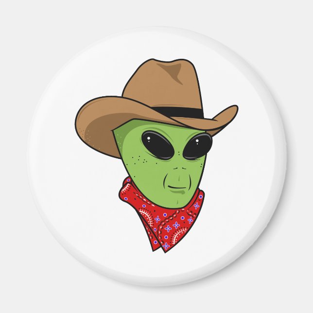 Alien Cowboy Magnet (Front)
