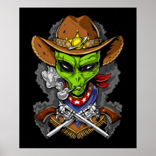 Alien Cowboy Poster