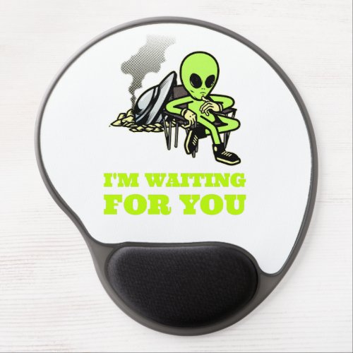 Alien crash landed gel mouse pad