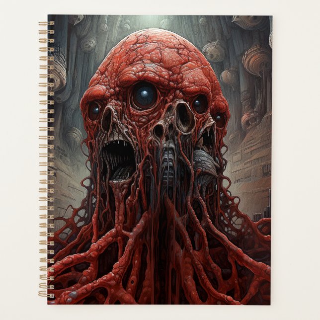 Alien Creature Sci-fi Horror Art Planner (Front)