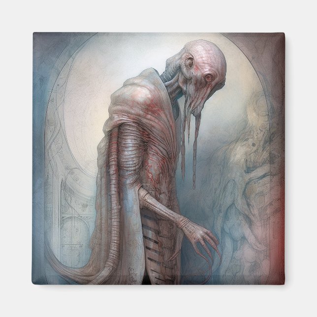 Alien Creature Science Fiction Magnet (Front)