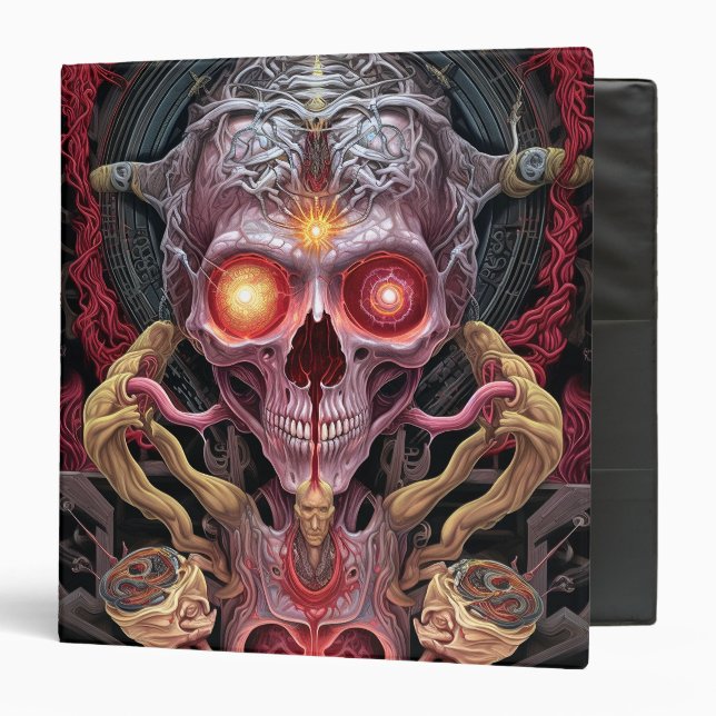 Alien Creature Surreal Horror Art 3 Ring Binder (Front/Inside)