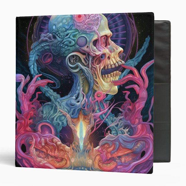 Alien Creature Surreal Horror Art 3 Ring Binder (Front/Inside)
