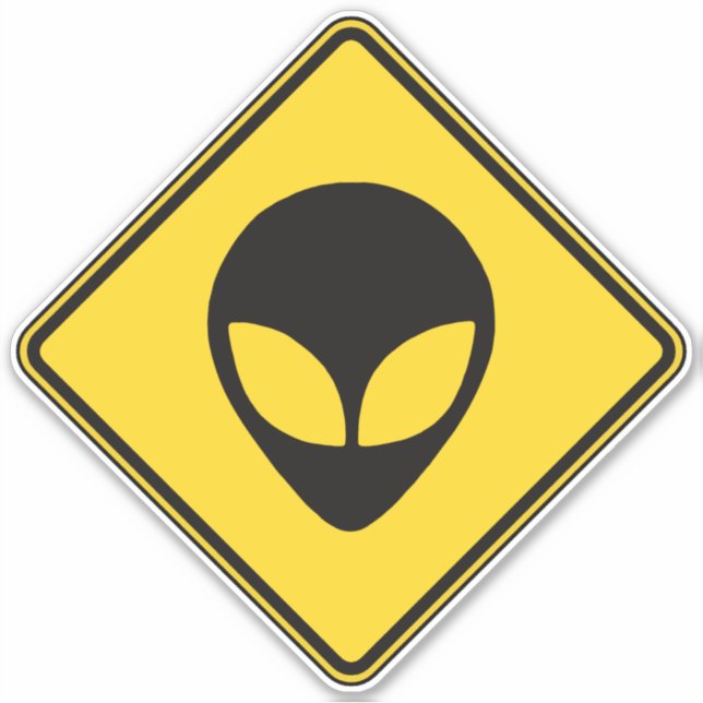 Alien Crossing Sticker (Front)