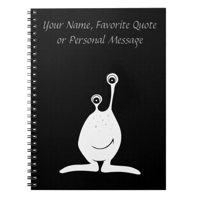 Alien - Cute Cartoon Character Notebook (Front)