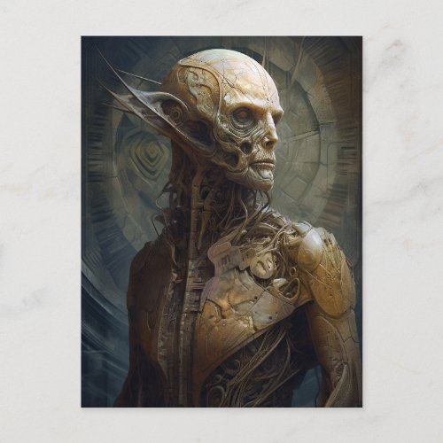 Alien Cyborg Futuristic Science Fiction Postcard