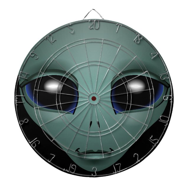 Alien Dartboard E.T. Cool Alien Gifts ET Dartboard With Darts (Front)