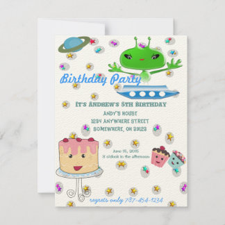 Alien Days Invitation Birthday Party