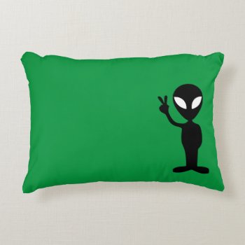 Alien Decorative Pillow by Wesly_DLR at Zazzle