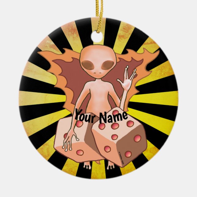 Alien Dice  ornament (Front)