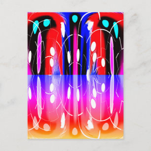 Alien dimensions art postcard