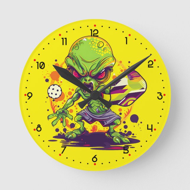 ALIEN DINKSTRIKTOR 3000 Pickleball  Round Clock (Front)