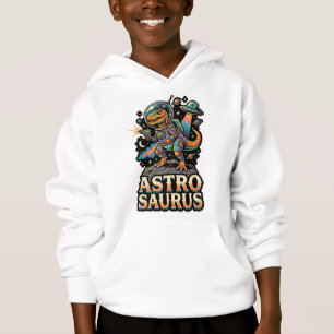 Alien Dinosaur Astro Saurus: Retro Astronaut Space Hoodie
