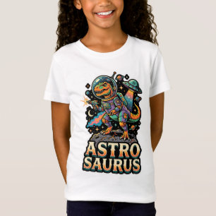 Alien Dinosaur Astro Saurus: Retro Astronaut Space T-Shirt