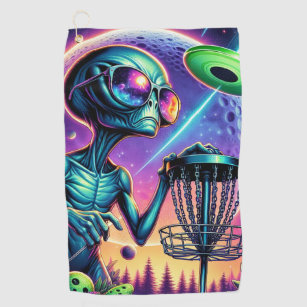 Alien Disc Golf   Golf Towel