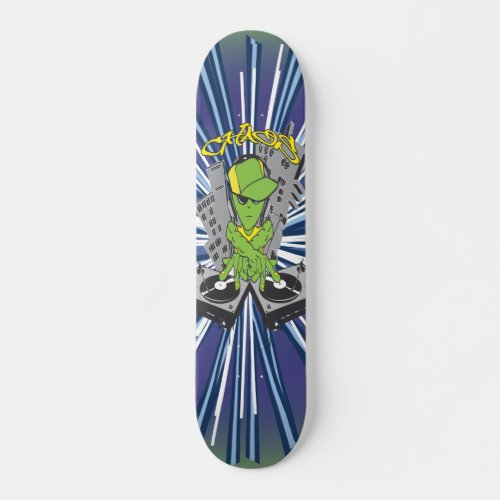 Alien DJ skateboard