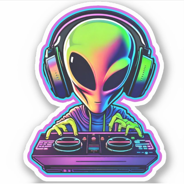Alien DJ Sticker (Front)