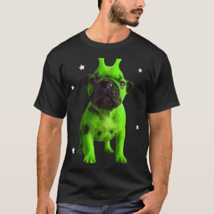 Alien Dog Meme Retro Silly Dog Vintage Space Bble  T-Shirt