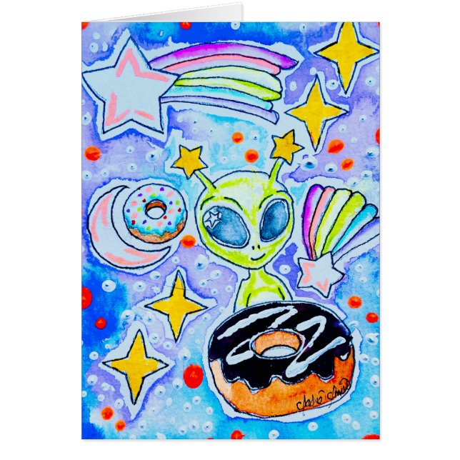 Alien donut cards (Front)