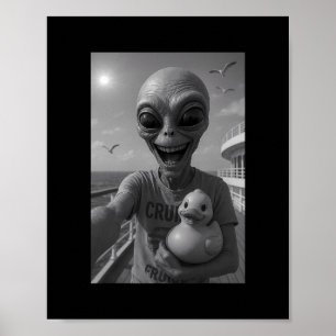Alien Duck Cruise Holiday – Funny Alien Duck Poster